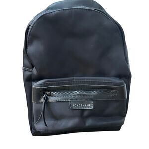 Longchamp Black Lepliage Neo Nylon Rucksack Travel Backpack